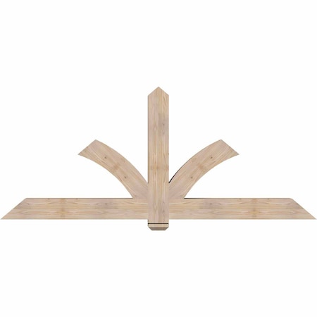 Ekena Millwork Redmond Smooth Timber Gable Bracket, Douglas Fir, 84"W x 35"H x 5 1/2"D x 5 1/2"F, 10/12 Pitch GBW084X35X0606RED00SDF